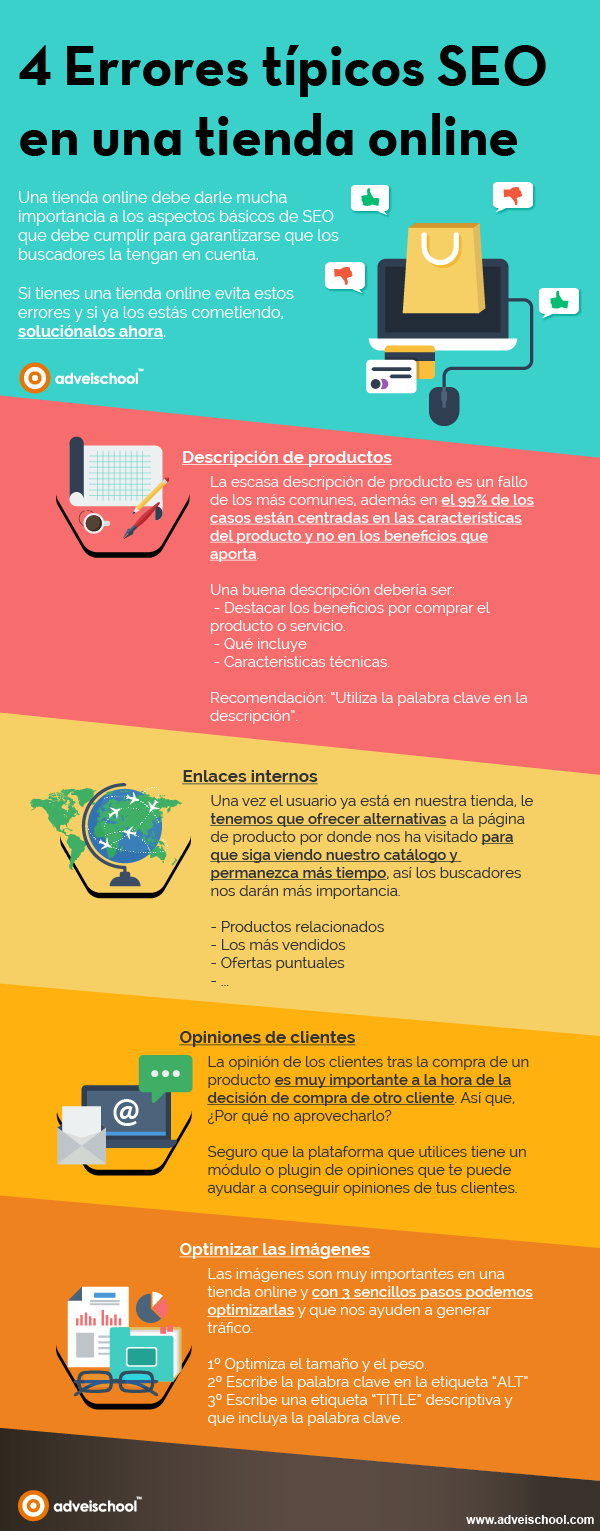 4 errores típicos SEO en una Tienda Online