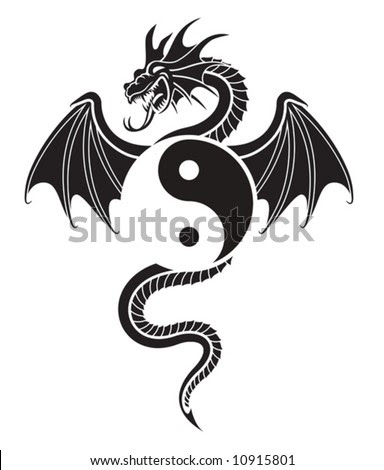 Yin And Yang Tattoo. hanging Yin Yang symbol