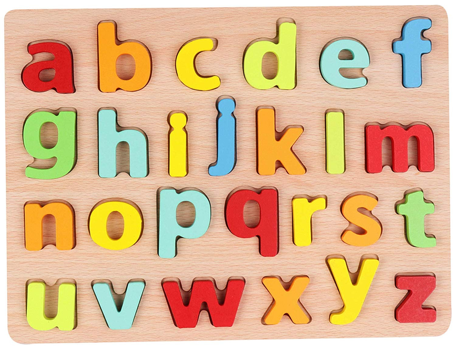 Alphabet Letters Puzzle - Montessori Wooden Uppercase & Lowercase ...