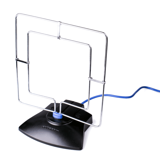 Антенна ТВ для цифрового ТВ КВАДРА с усилителем+5В рамочная комнатная,  малошумящая АРА-030 купить в интернет магазине Импульс. Отзывы, цена, фото,  описание.