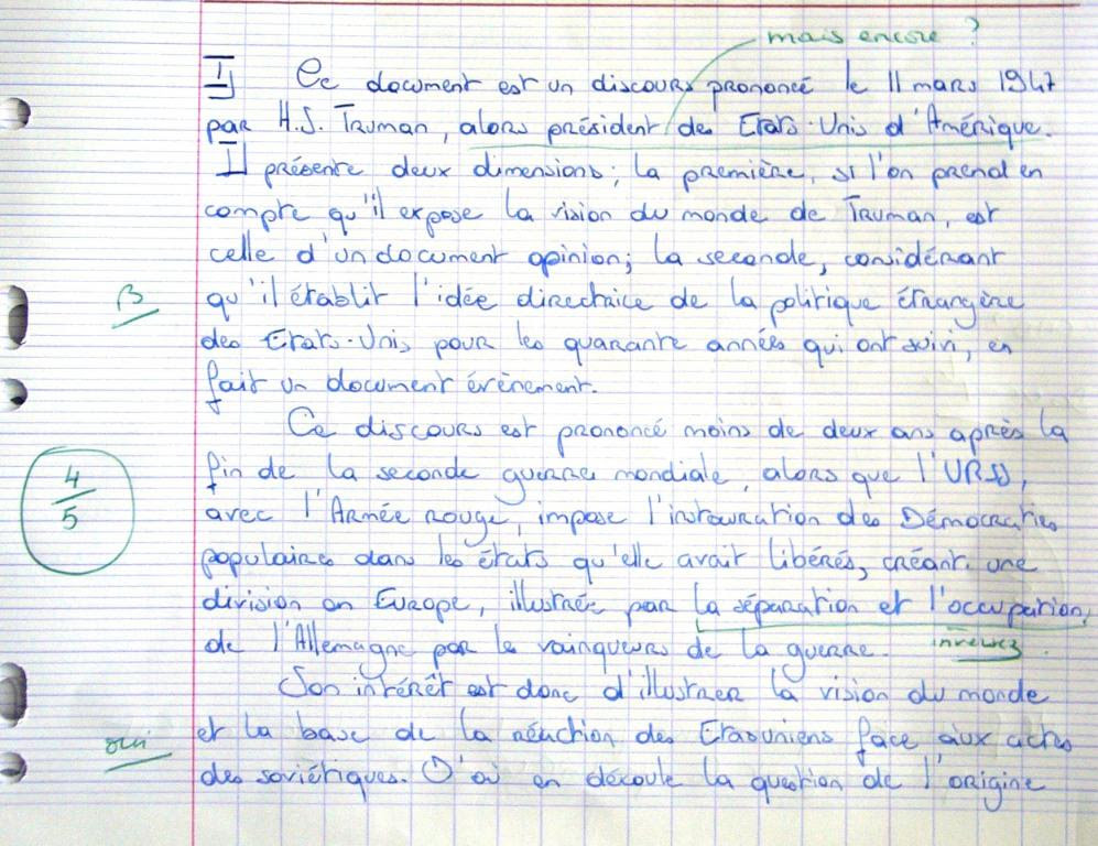 Exemples De Copies Corrigees