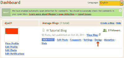 Tutorial Blog, Widget