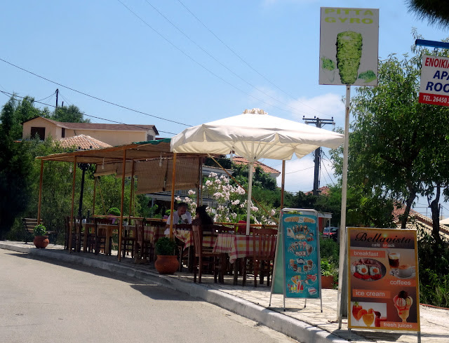 Roadside cafe taverna Athani Lefkada