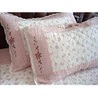 Shabby Chic Beautiful LIfe crochet lace 3pc Quilt set