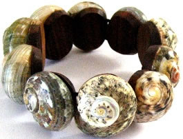 Sea Shell Wood Bracelet Jewelry