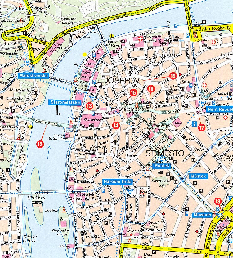 mapa staré město Plan Praha Stare Mesto map Prague Old Town Prag Praga