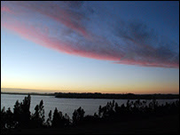 Lago Budi en el sur de Chile