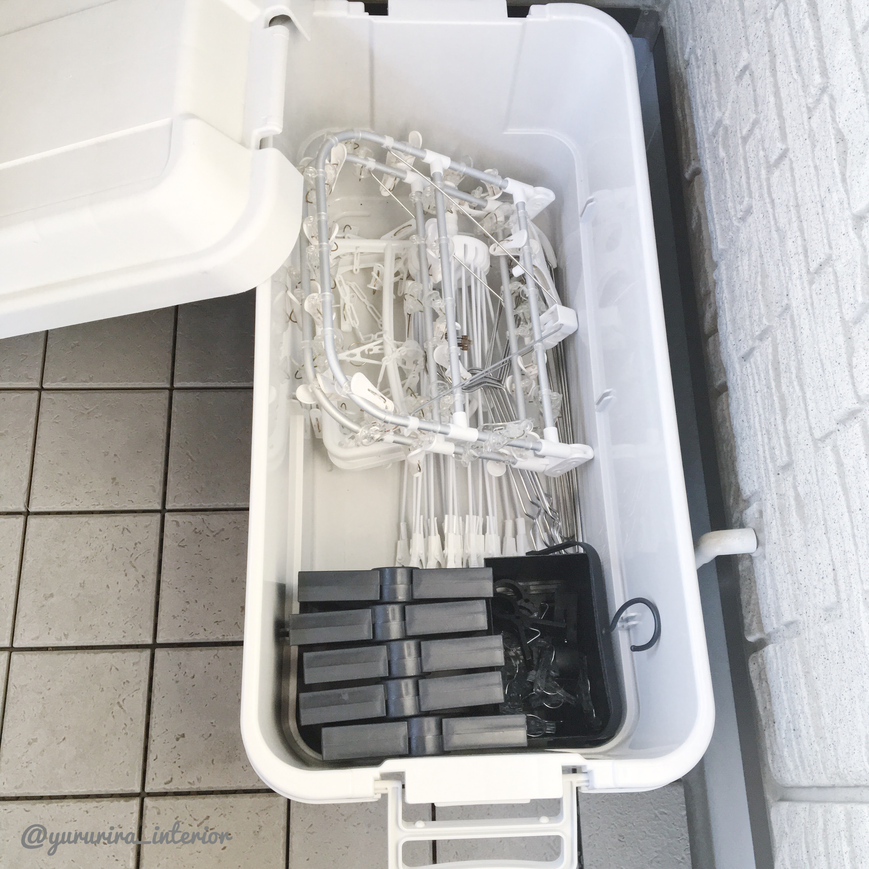 無印 セリア ちょこっとイオンな洗濯干し場収納 Yururira S Interior Blog