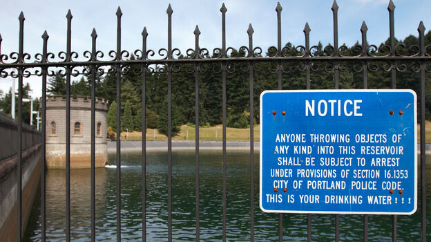 There are signs around the reservoirs in Portland's Mount Tabor Park that warn against putting anything in the water. They apparently didn't dissuade one young man from urinating into the city's drinking supply this week.