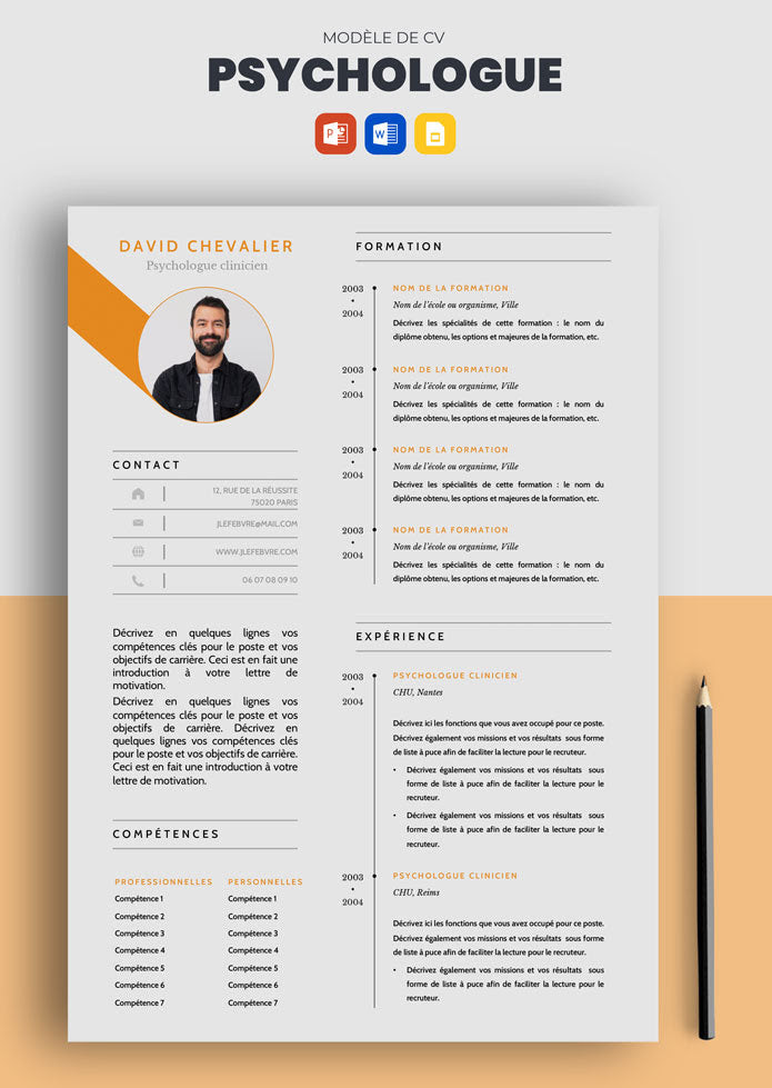Modele Cv Psychologue Clinicienne Telecharger Cv Market
