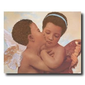Amazon.com: African American Pluttos Kiss Cherub Angel Home Decor ...