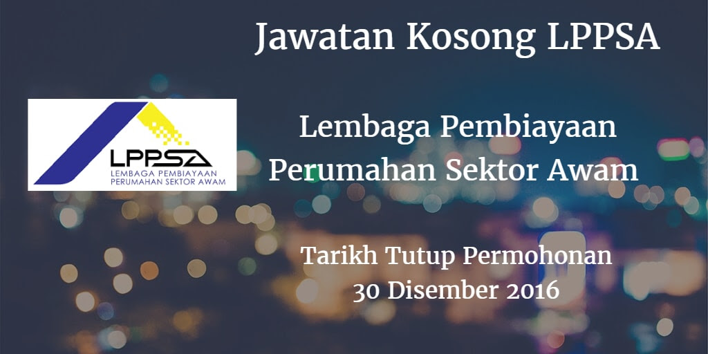 Jawatan Kosong LPPSA 30 Disember 2016