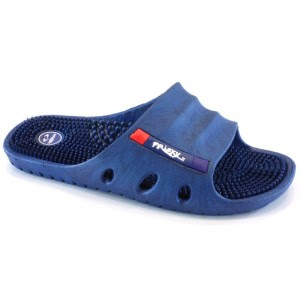 Thick rubber sandals, the same type that Stle Lin Shwe was wearing in the accident.