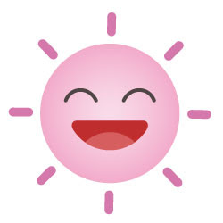 ニコニコ太陽 無料イラスト素材キャラ32