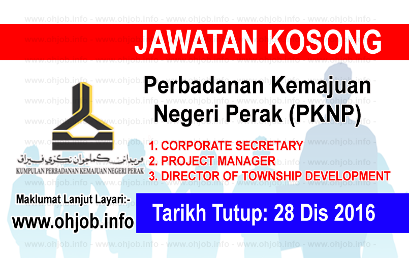 Jawatan Kerja Kosong Perbadanan Kemajuan Negeri Perak (PKNP) logo www.ohjob.info disember 2016
