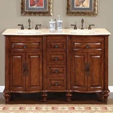 Lifehack contributor brian penny shows you how to add a vanity set to your bathroom. 55 Inch Double Sink Bathroom Vanity with Cream Marfil