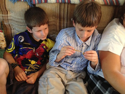 Perturbing my nephews with a gift from my dad from 35 years ago by FlickPics88
