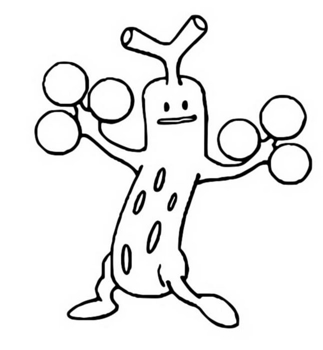 Coloring Pages Pokemon - Sudowoodo - Drawings Pokemon
