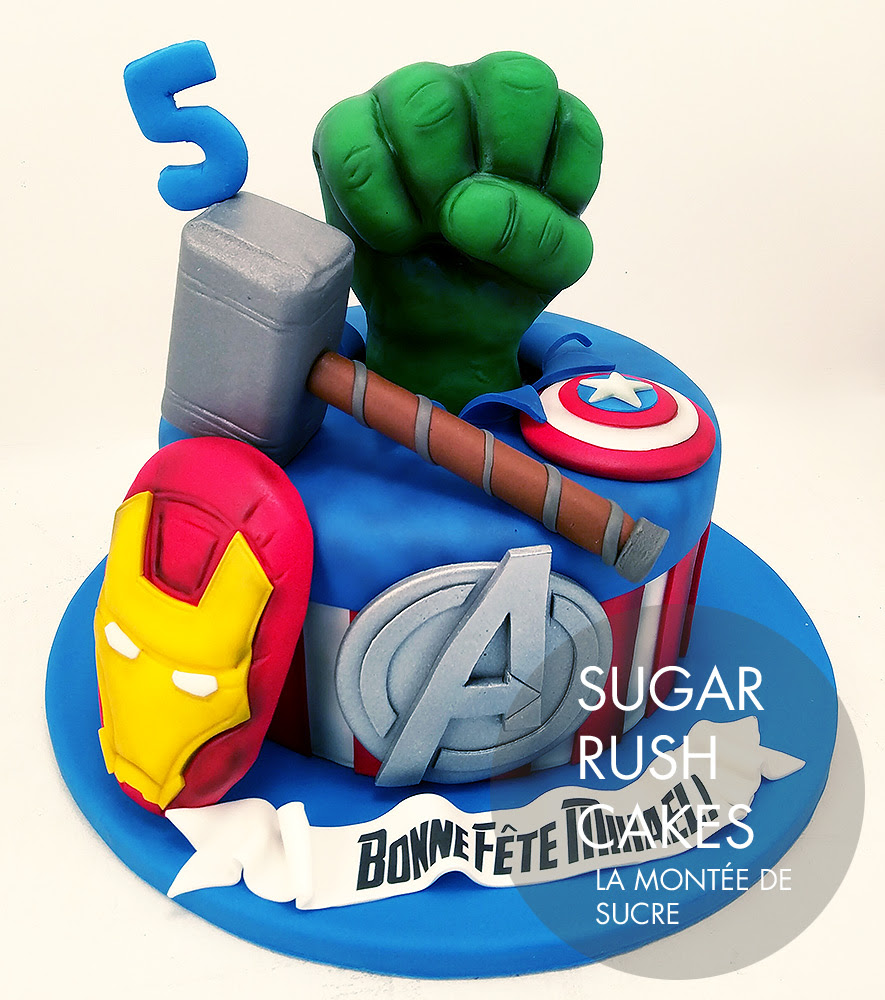 Avengers Birthday Cake Sugar Rush Cakes Montreal