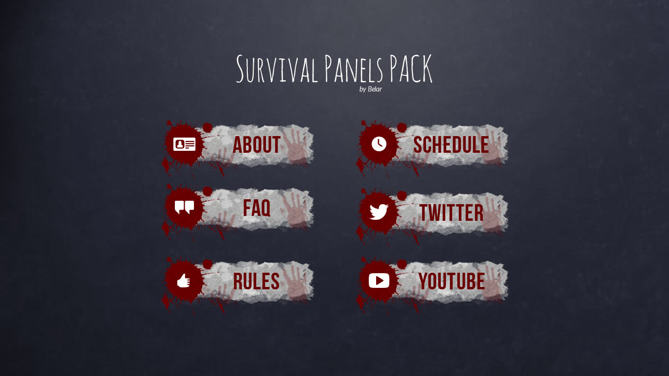Survival Panels Pack - basic panels package, styled for ...