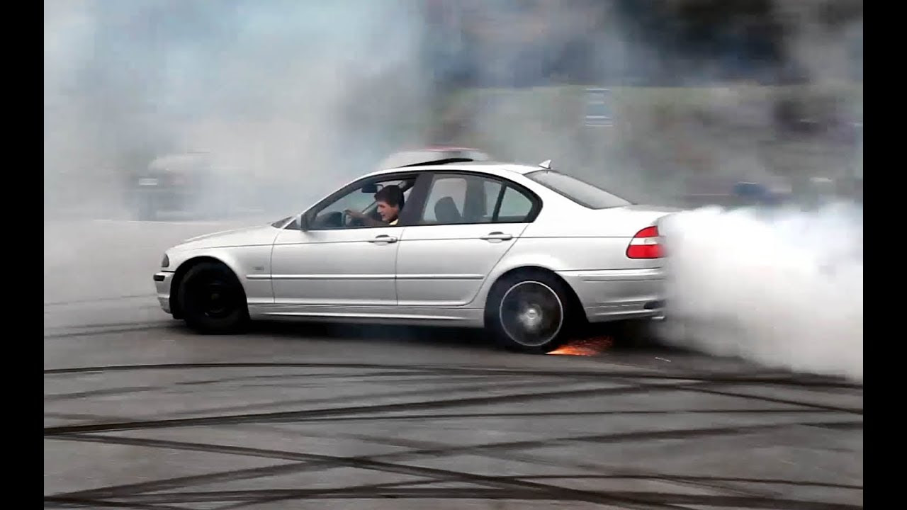 BMW e46 drift exXxtreme Sommerreifenzerstörung - YouTube