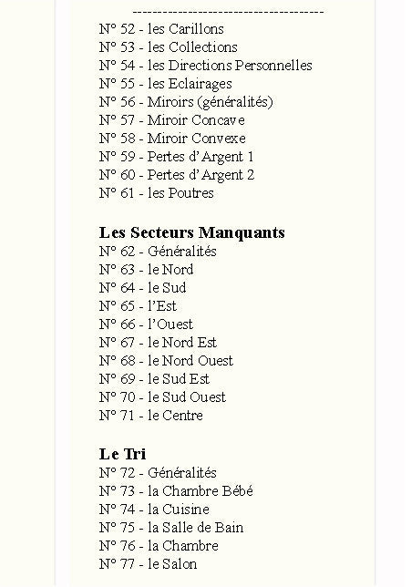 Fiches Memo Feng Shui 52 A 77 Universfengshui