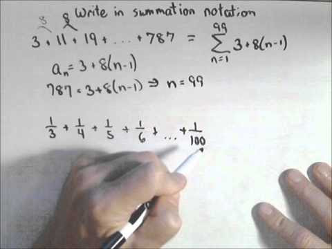 Writing a Series in Summation Notation - YouTube
