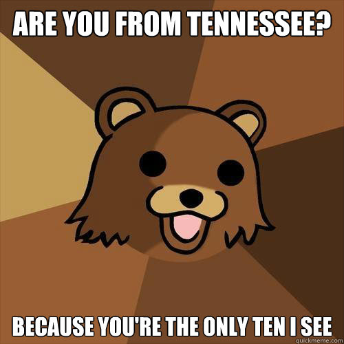 Are You From Tennessee Because You Re The Only Ten I See Pedobear Quickmeme