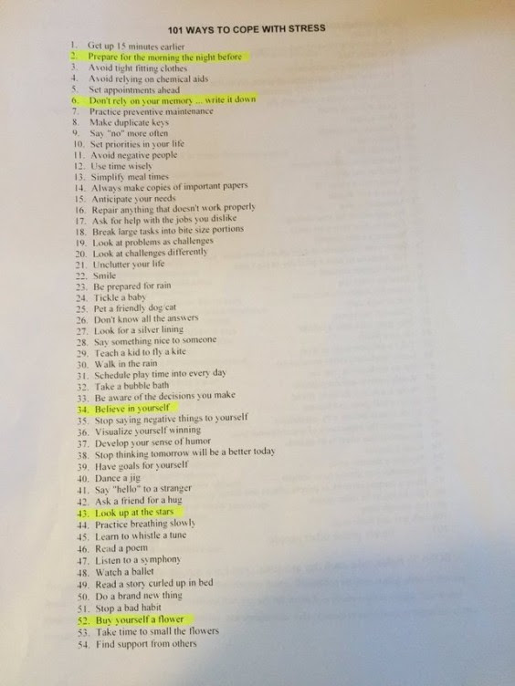 stress less list