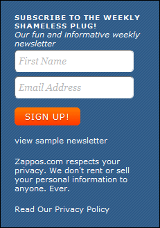 zappos-newsletter-sign-up