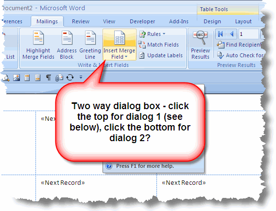 Mail merge labels with Microsoft Office
