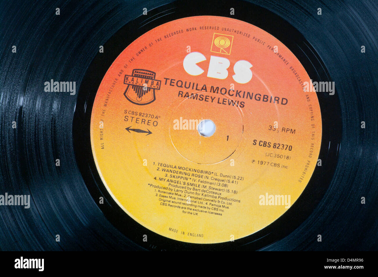 CBS Record Label On A Vinyl LP Record Stock Photo, Royalty Free Image: 54547058 - Alamy