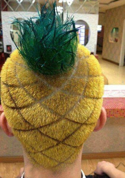 パイナップルみたいなヘアスタイル Plum Heart