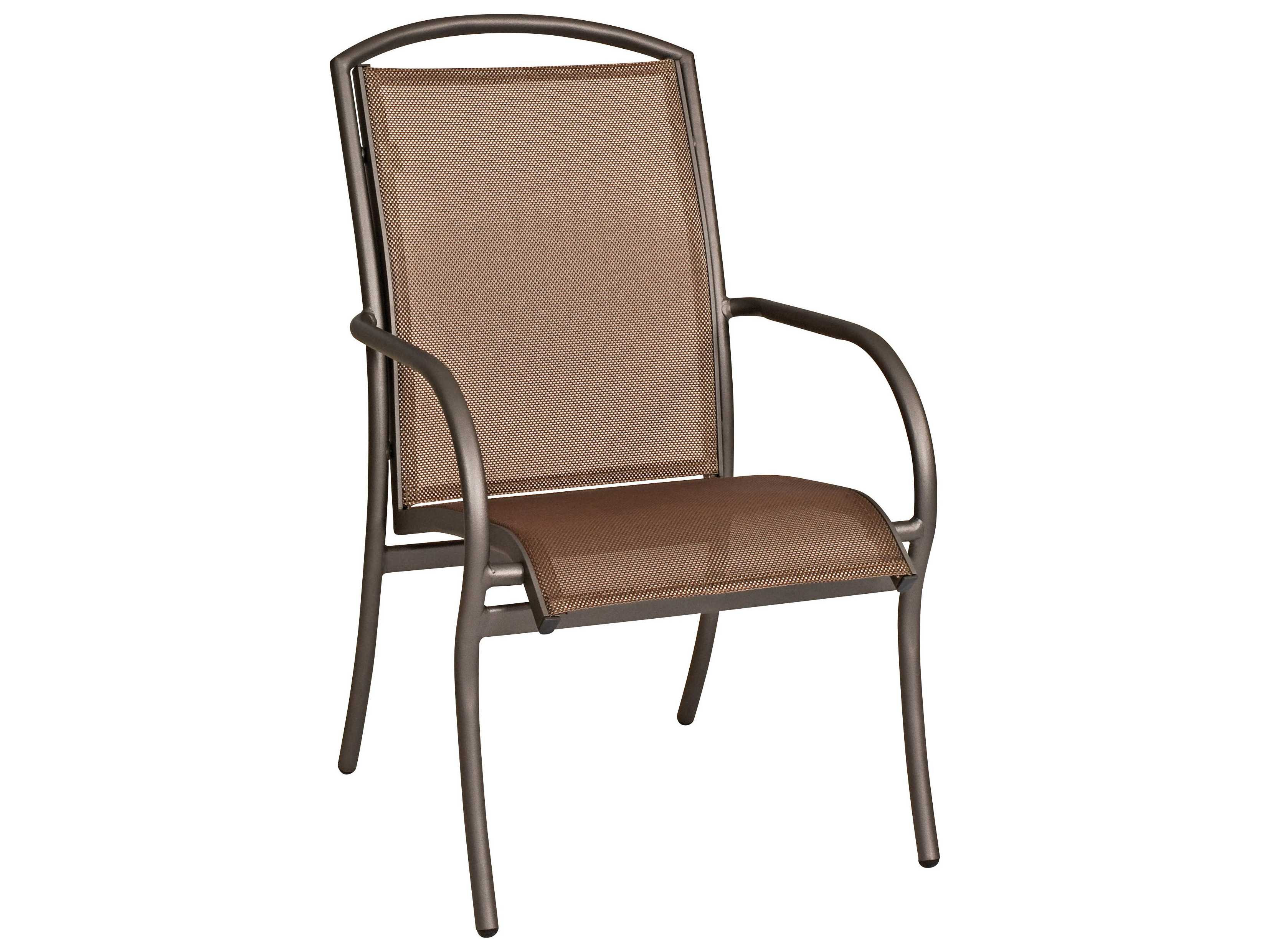 Woodard Rivington Sling Aluminum Stackable Dining Chair ...
