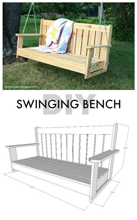 diy swinging bench  plans outdoor diy projects diy