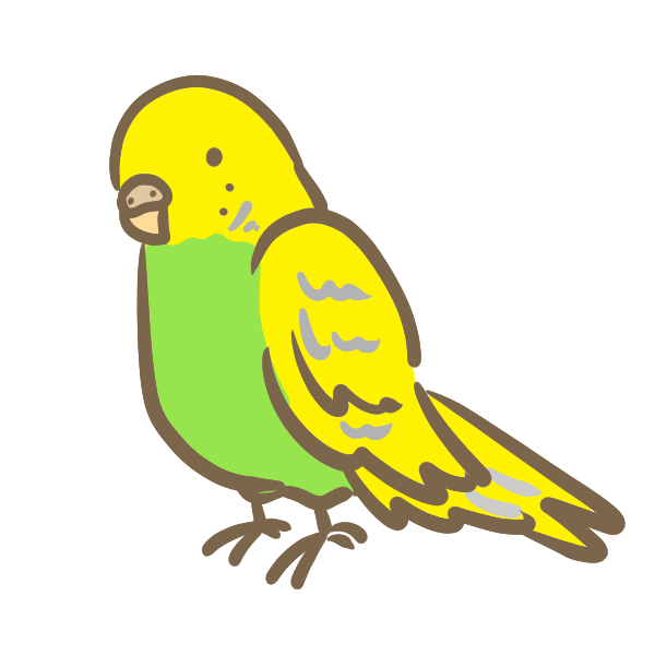 セキセイインコ 青 のイラスト かわいいフリー素材が無料のイラストレイン