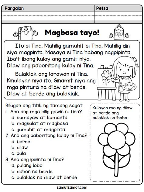  magbasa tayo ang larawan ni tina samut samot