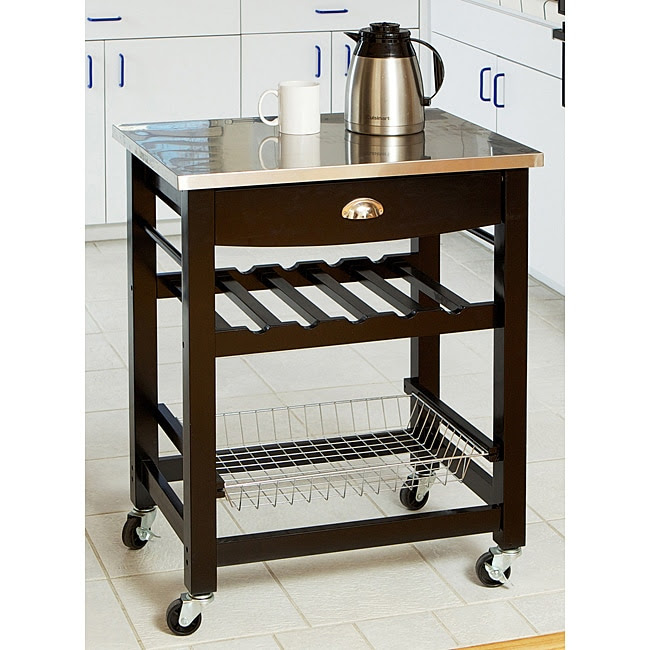 Stainless steel kitchen island