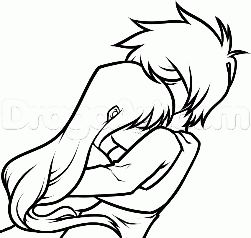 Girl Hugging Boy Drawing Free Download On Clipartmag