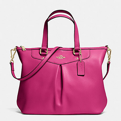 PLEAT TOTE IN CROSSGRAIN LEATHER - COACH F34680 - IMCBY
