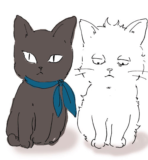 猫絵描きneupyの花のイラストと 銀魂 ヘタレらく描き ﾗｽﾄﾆｬﾝｽﾞｽﾀﾝﾃﾞｨﾝｸﾞ
