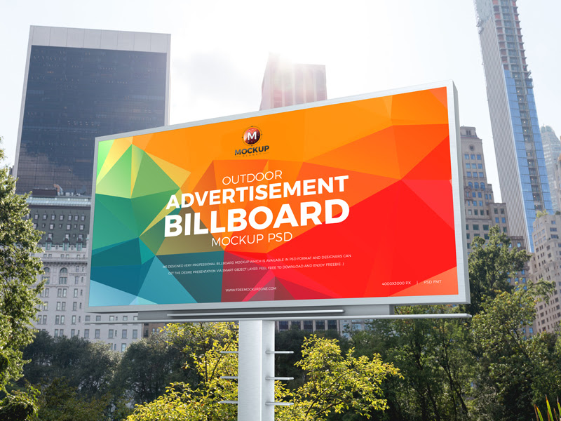 Free Outdoor Billboard Mockup Psd For Brand Advertisement 2019 Mockup Planet