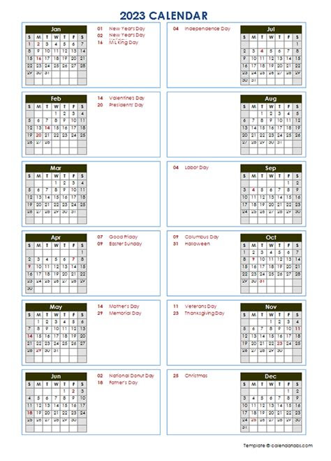 · 2023 calendar — portrait . 2023 yearly calendar template vertical design free printable templates