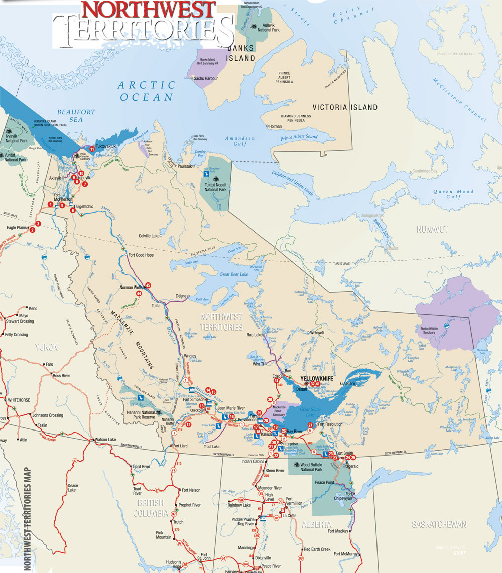 NWT Highways Map