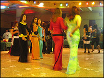 Iraqi girls in at a night club in Damascus