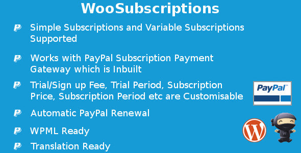 WooSubscriptions - Subscriptions for WooCommerce