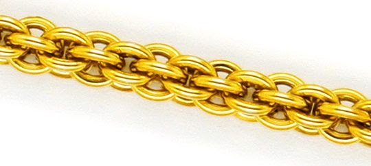 Original-Foto 2, SEHR SELTENE HIMBEER RINGE GOLD-KETTE KOLLIER GELB-GOLD, K2317