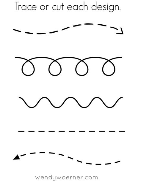  free printable cut trace preschool worksheet following in his footsteps