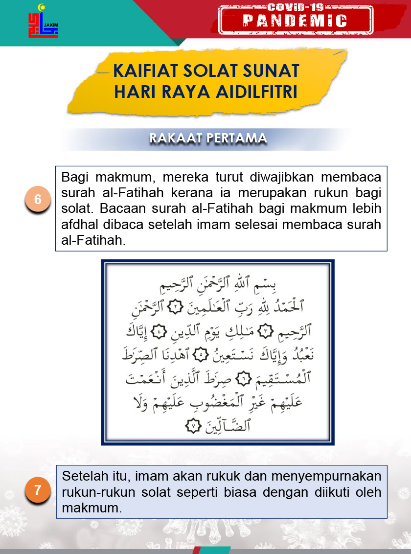 Buat semua bakal imam solat sunat Aidilfitri, ini panduan buat 
