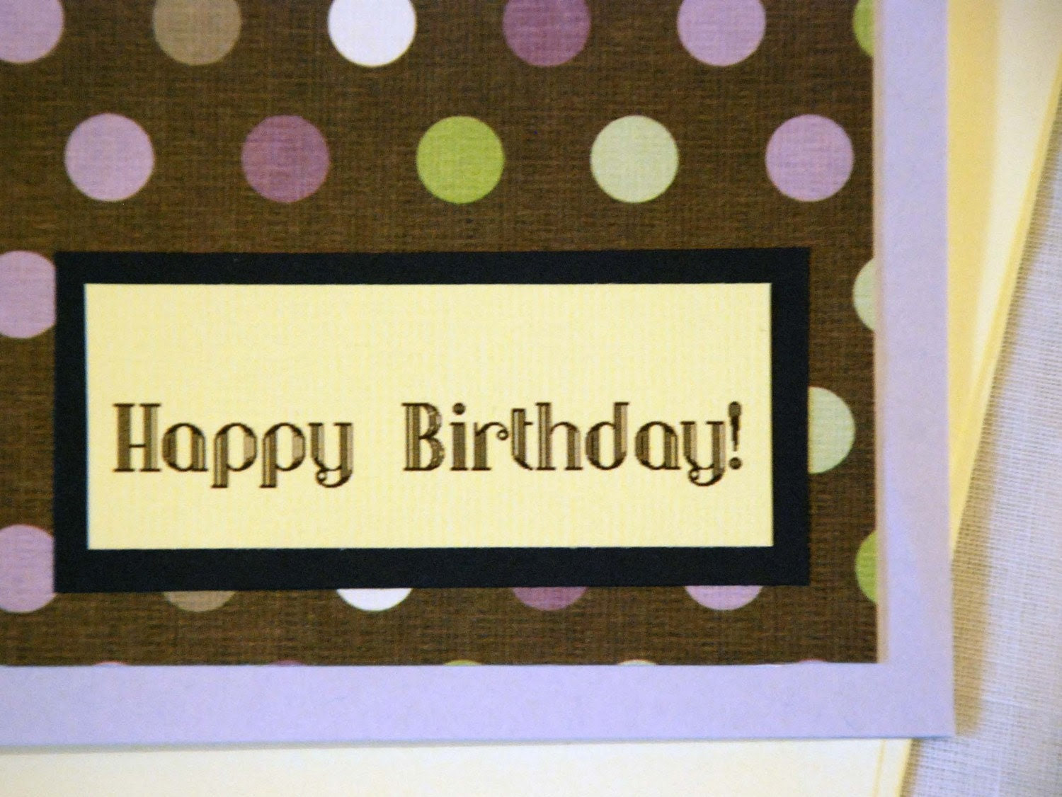Lavender Polka Dot Birthday Card